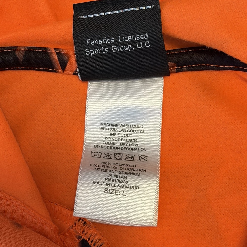 Harley-Davidson Smith Brothers Orange Black Graphic Pullover Hoodie Size L - Picture 6 of 9